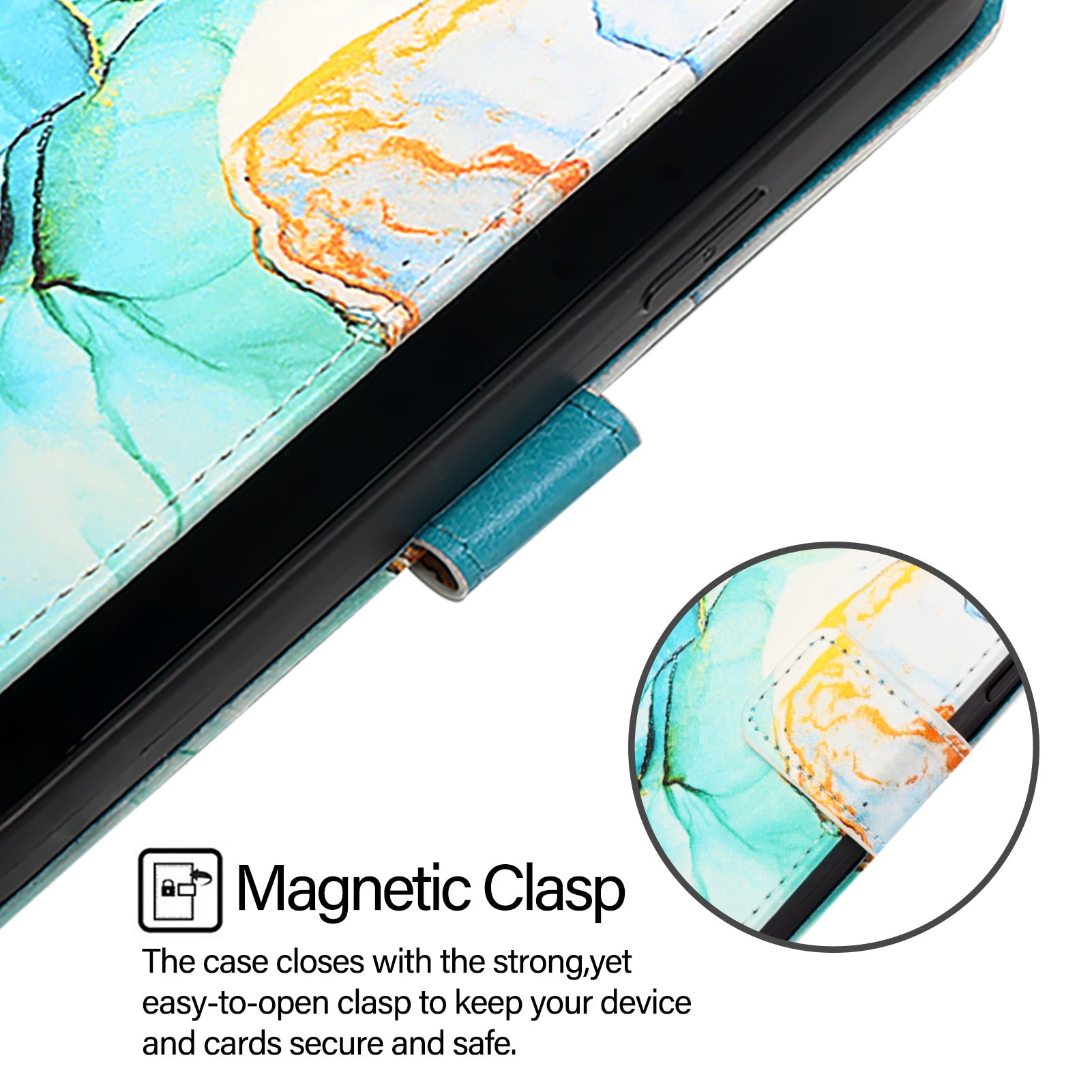 For Samsung Galaxy A06 Case YB Pattern Printing Leather Series-5 Marble Pattern Wallet Phone Cover - Green LS003 For Samsung Galaxy A06 Case YB Pattern Printing Leather Series-5 Marble Pattern Wallet Phone Cover - Green LS003
